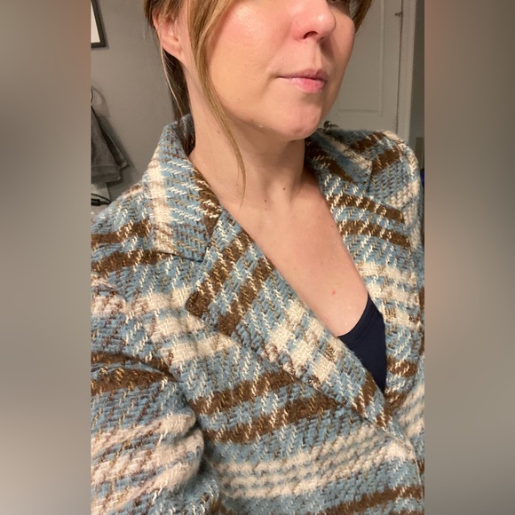 Karen Kane Plaid Wool Blend Jacket size M - Picture 5 of 6